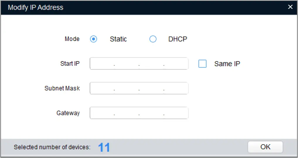 Modifying Device IP Address