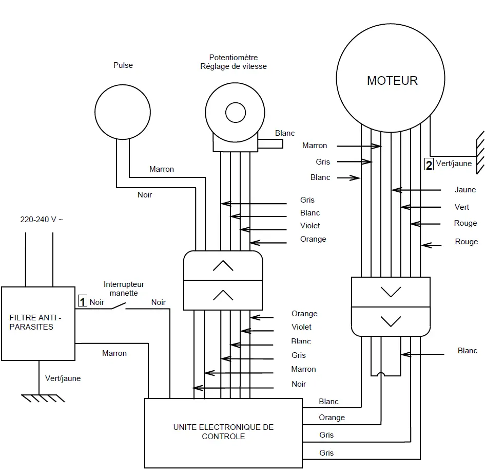Kitchen Blender Santosafe N°37 wiring diagram