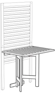 IKEA 490.540.15 APPLARO Wall Panel+Gate Leg Table