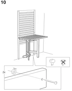IKEA 490.540.15 APPLARO Wall Panel+Gate Leg Table - fig32