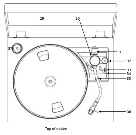 LENOXX BCD120 Bluetooth Turntable Instruction Manual - Product Overview