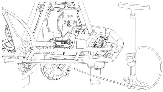 Razor Crazy Cart Inflating the Tire