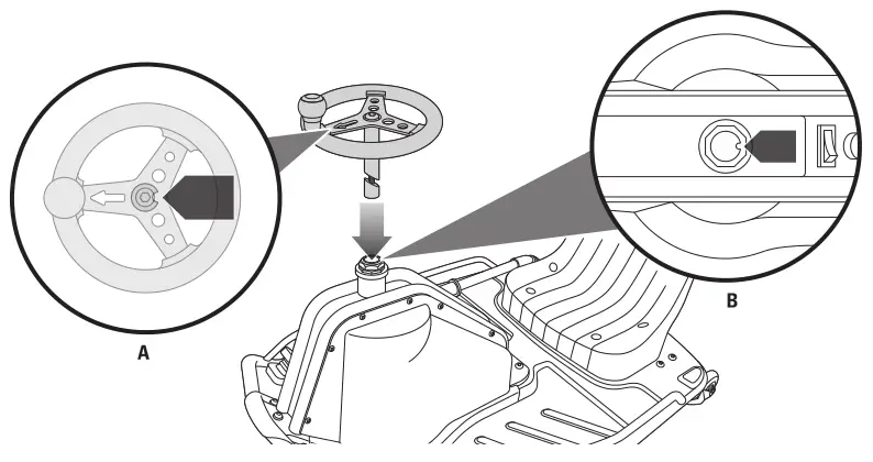 Razor Crazy Cart Attaching the Steering Wheel Image 1