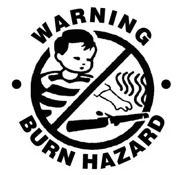 Warning Burn Hazard