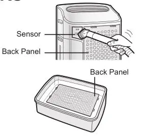 Sharp KC-860U Air Purifier - BACK PANEL and SENSORS