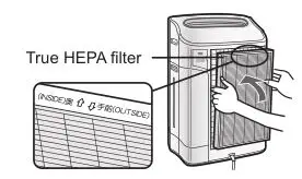 Sharp KC-860U Air Purifier - Install the True HEPA filter