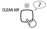 Sharp KC-860U Air Purifier - Press the CLEAN AIR MODE