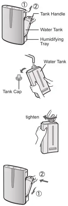 Sharp KC-860U Air Purifier - REFILLING THE WATER TANK