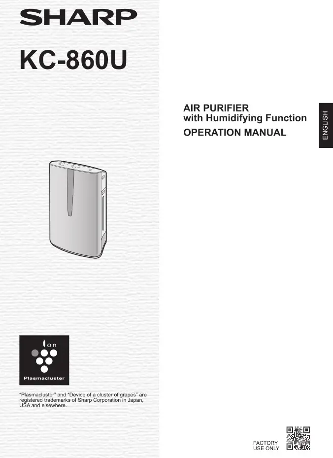 Sharp KC-860U Air Purifier User Manual