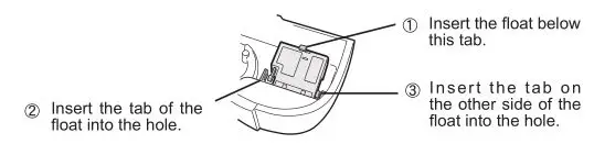 Sharp KC-860U Air Purifier - replace by inserting the tabs of the Float into the holes