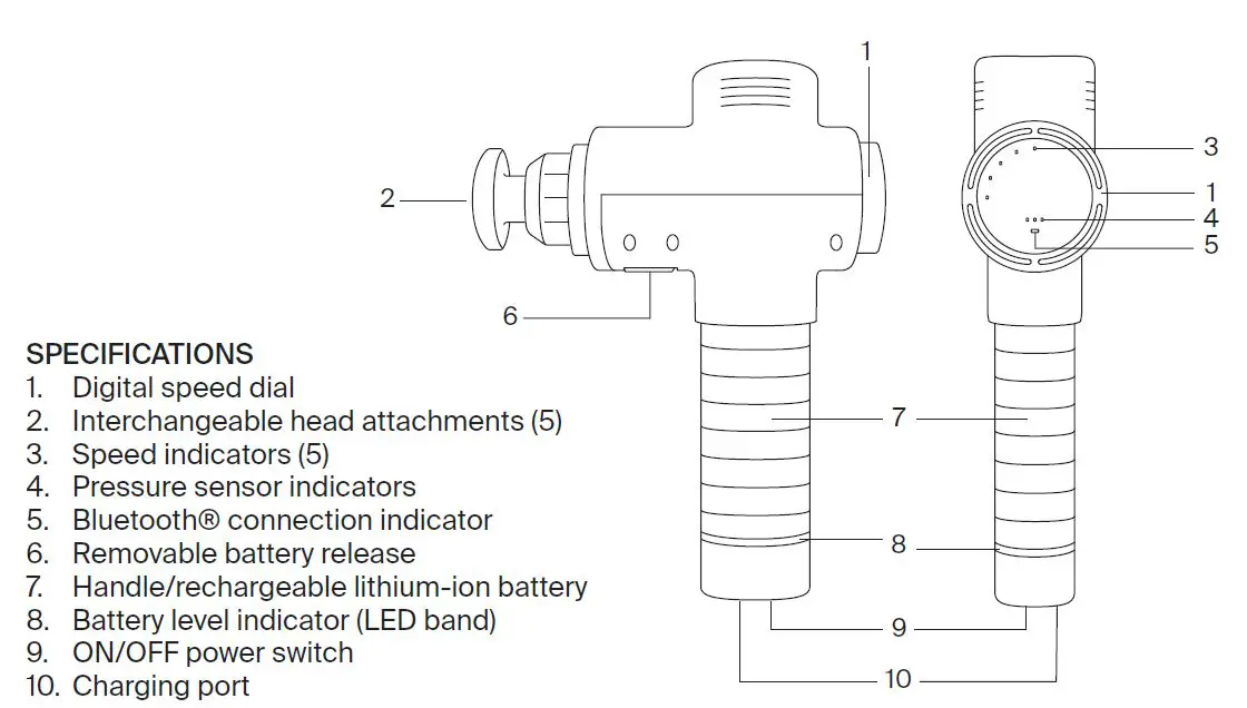 HYPERICE 6474522 Hypervolt 2 Pro Premium Percussion Massage Device FIG 2