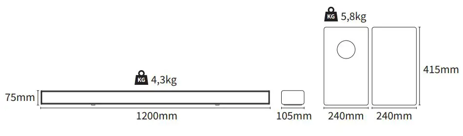 SHARP HT Dolby Atmos Home Theatre System with Wireless Subwoofer 14