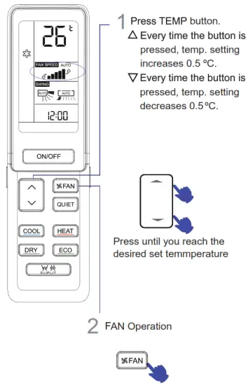 inventer MFVI32 09WFI Air Conditioning System - button