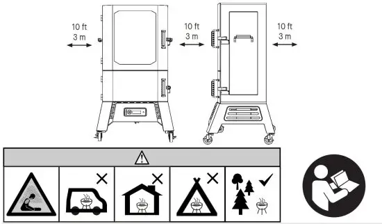 MASTERBUILT CS40G1DW Digital Charcoal Smoker - Digital Char