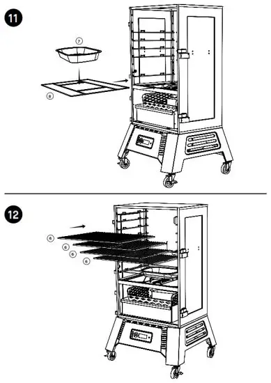 MASTERBUILT CS40G1DW Digital Charcoal Smoker - Parts Diagra 12
