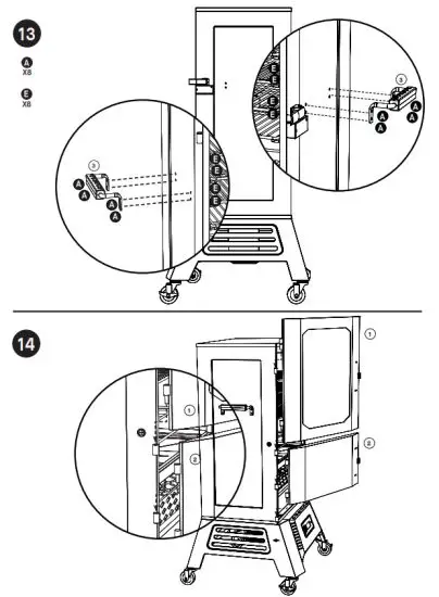 MASTERBUILT CS40G1DW Digital Charcoal Smoker - Parts Diagra13