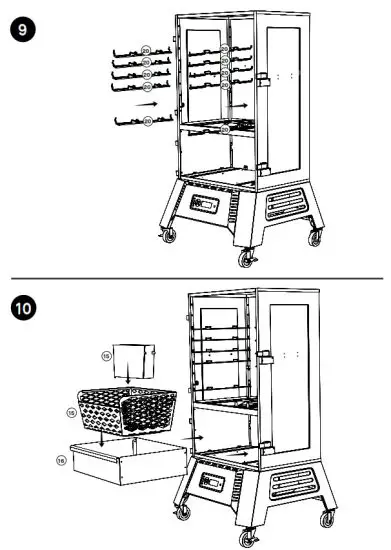 MASTERBUILT CS40G1DW Digital Charcoal Smoker - Parts Diagra8