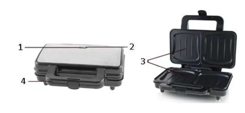 emerio ST-109562 XL- Sandwich -Toaster- Instruction - FIG 2