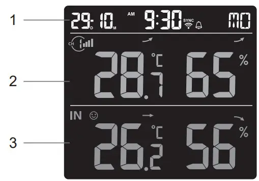 digitech XC0438 Smart Wi Fi Weather Station LCD Colour Display - LCD DISPLAY