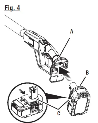 RYOBI-P26010BTLVNM-18V 18 Inch Cordless Battery-Pole-Hedge-Trimmer-FIG-4