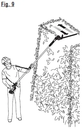 RYOBI-P26010BTLVNM-18V 18 Inch Cordless Battery-Pole-Hedge-Trimmer-FIG-9