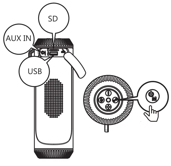 BOSS AUDIO SYSTEM 77206OM Bolt Portable Bluetooth Speaker - fig