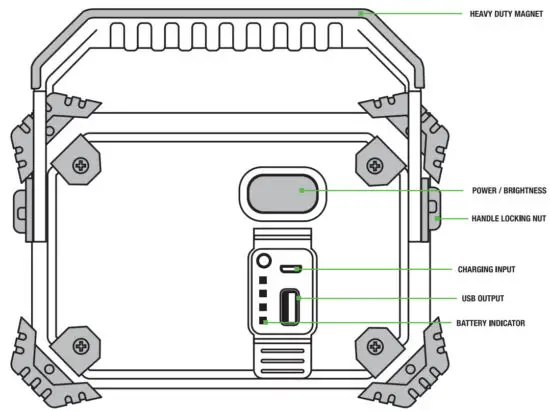 COSTCO WLR2000 2000 Lumen Rechargeable Portable Work Lights