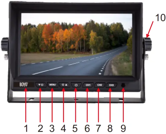 BOYO VTM7012FHD 7 Inch FULL HD Digital Backup Camera Monitor - Fig 1