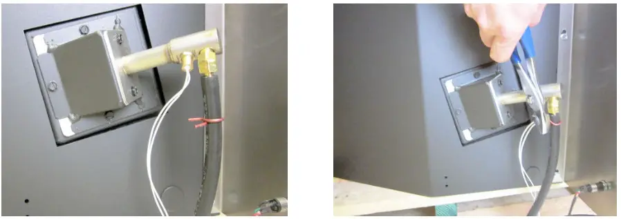 TRAVIS INDUSTRIES 94400952 Greenstart Igniter For Large Hybrid-Fyre Wood Insert - Connect the compressor hose