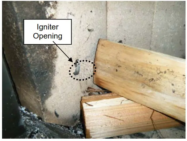 TRAVIS INDUSTRIES 94400952 Greenstart Igniter For Large Hybrid-Fyre Wood Insert - igniter opening