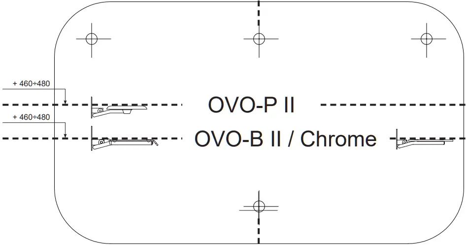 RAVAK OVO P II Showers Bathroom Set - Diagram