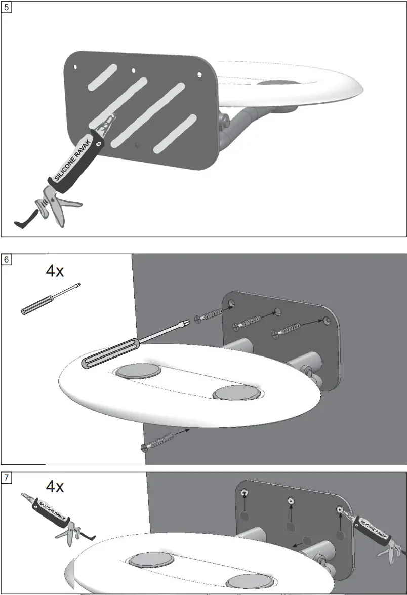 RAVAK OVO P II Showers Bathroom Set - Fig 1