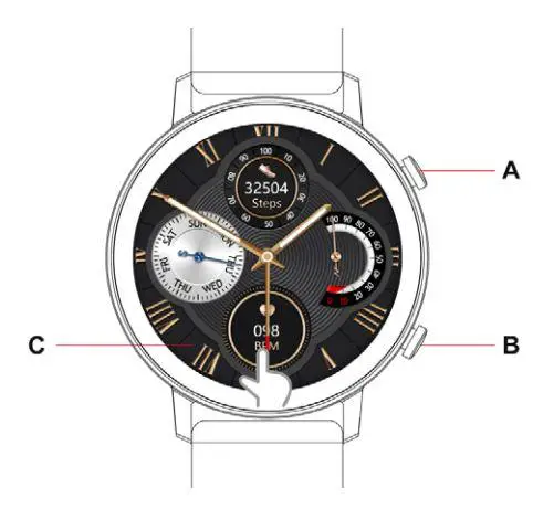 Shenzhen Xinkeying Digital DT96 Smart Watch User Manual - Button