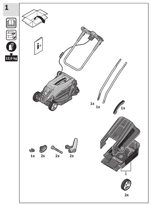 BOSCH ARM 33 Cordless Electric Lawnmower - fig
