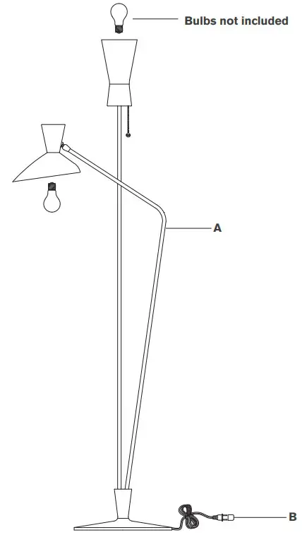 ARN 1712 Austen Large Dual Function Floor Lamp