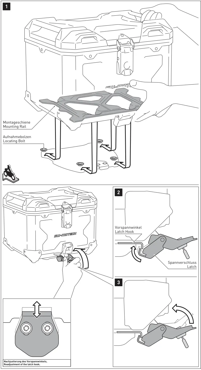 SW-MOTECH KFT 13 849 70000B TRAX ADV Aluminum Case System - fig 14