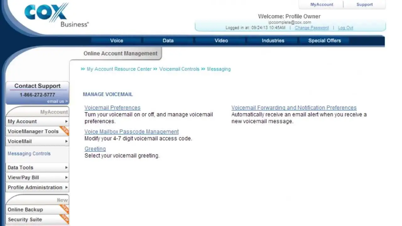 Cox Business Voice Mail User Manual Cox Business Voice Mail User Manual