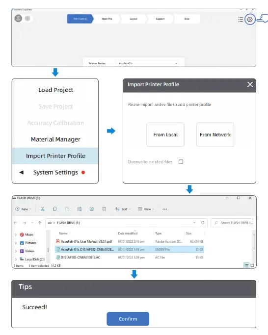 SHINING 3D AccuFabD1s Dental 3D Printer - software