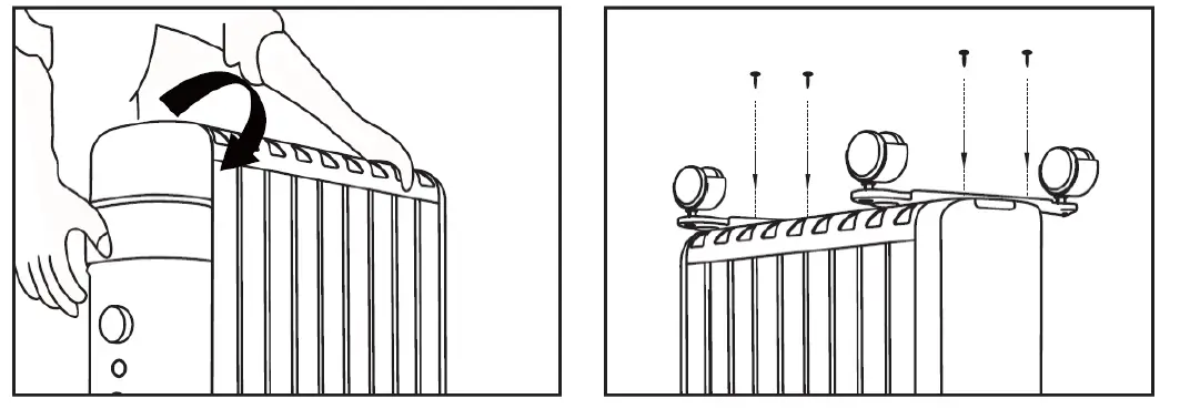 HORNBACH 10533560 2000 Watts Oil Free Radiator FIG 3