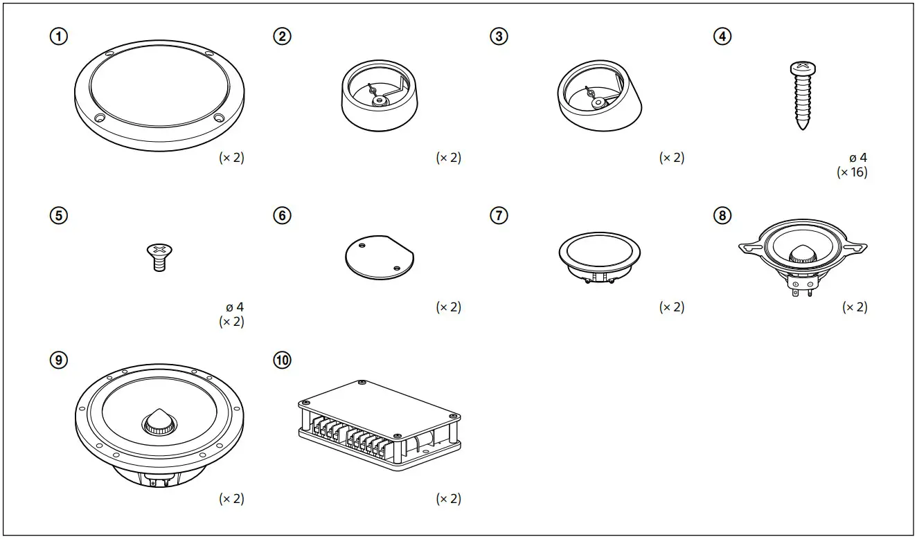 SONY XS 163ES 3 Way Component Speaker - Fig 6