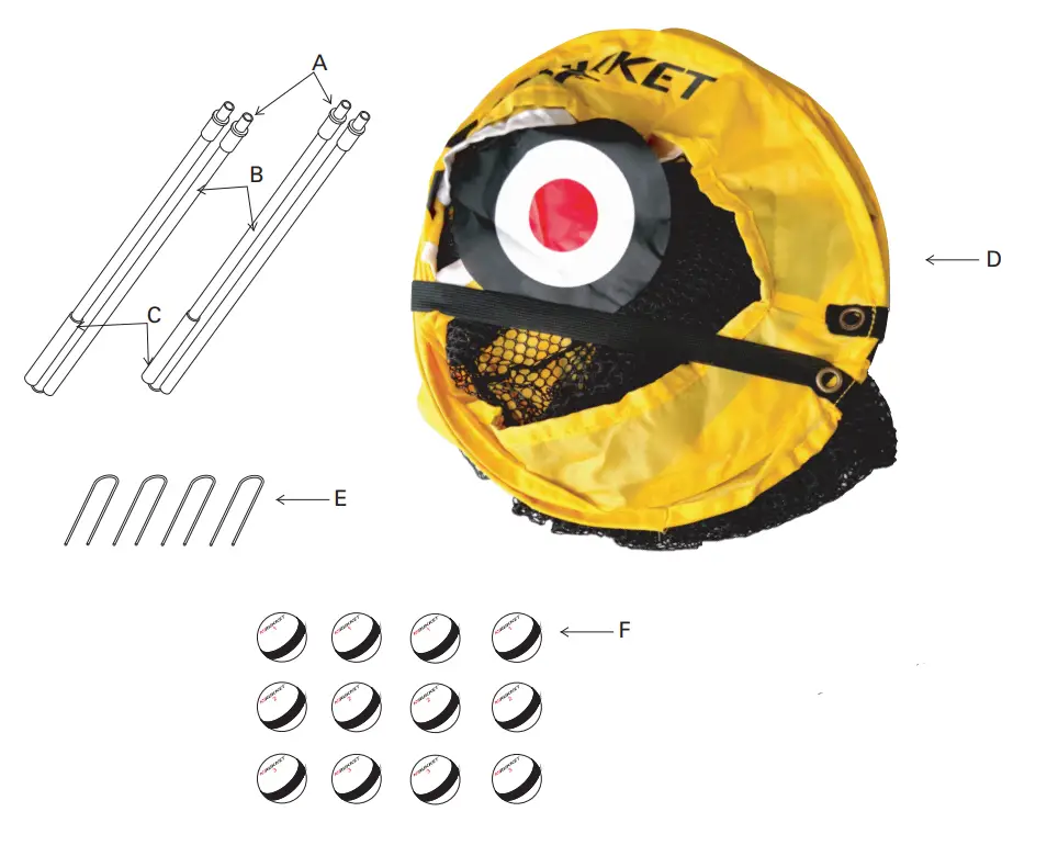 RUKKET SKEE500 Golf Chipping Target Fold Up fig 1