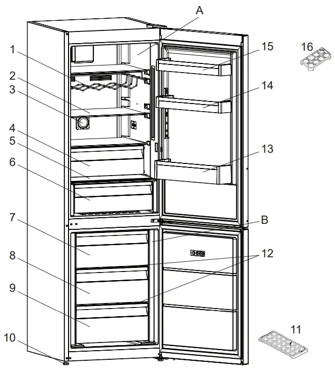 smeg FC18EN1X Frost Free Fridge Freezer - Fig 28