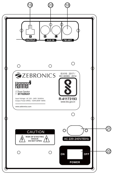 ZEBRONICS ZEB-BT702RUCF Hammer Tower Speaker-2