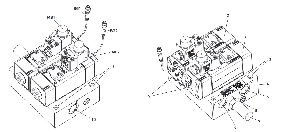 AVENTICS IS12-PD-ISO 5599-1 Double Valve Taille 2 - Fig