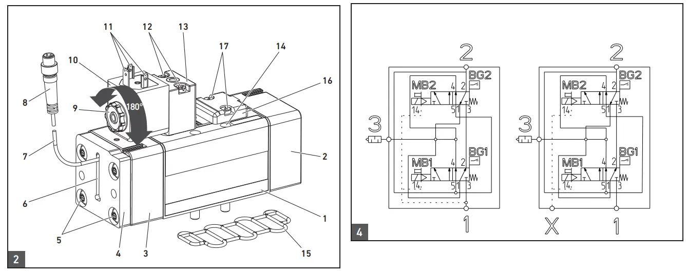 AVENTICS IS12-PD-ISO 5599-1 Double Valve Taille 2 - Fig1