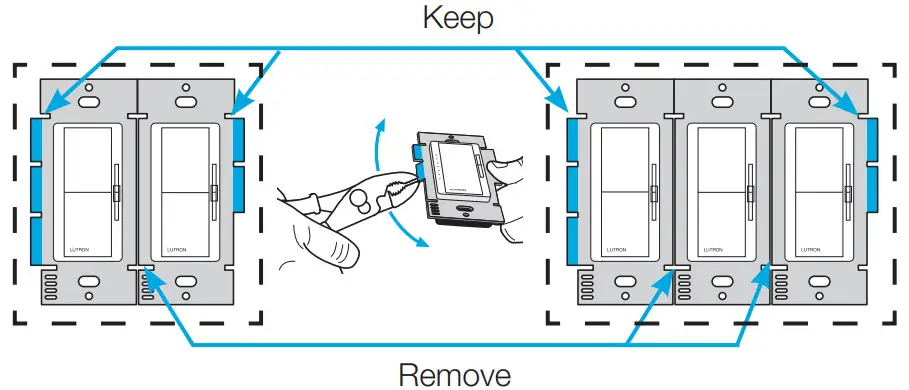 LUTRON DIVA Fan SpeedLight Switch -Remove middle