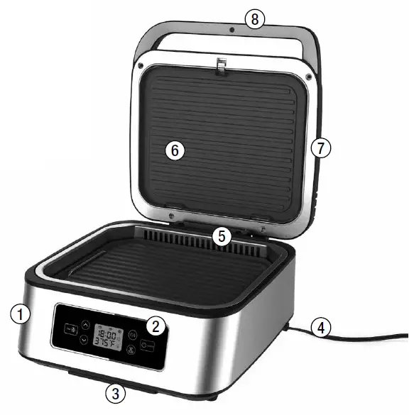 Shaq GMC01 Smokeless Grill & Press - 3