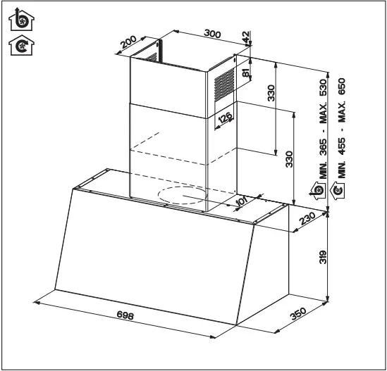 FRANKE TRENDLINE PLUS 70 Maris Urban Wall Hood A010