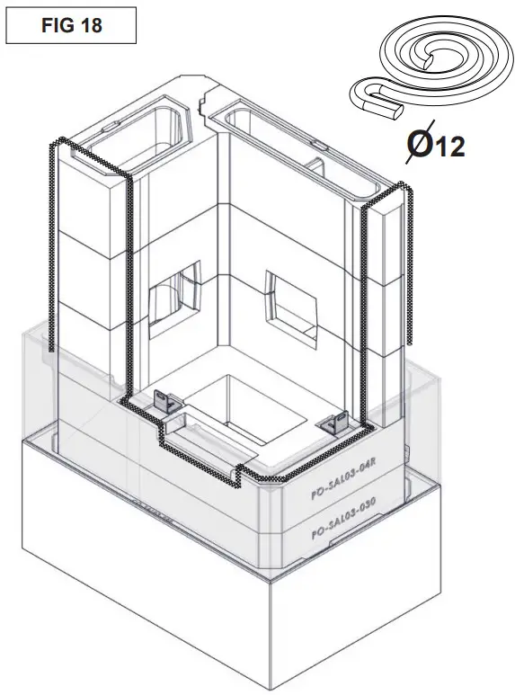 Nordpeis Salzburg C Basic Heat Retaining Fire with Angled Glass - Figure 20
