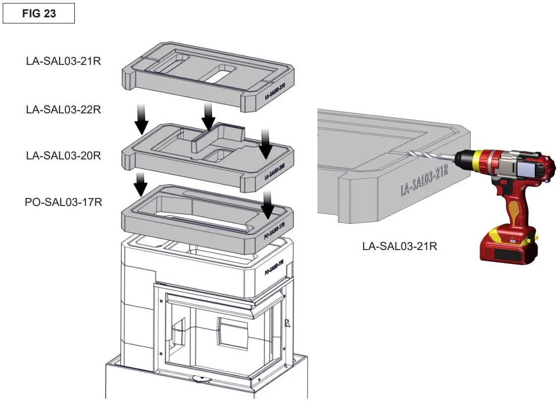 Nordpeis Salzburg C Basic Heat Retaining Fire with Angled Glass - Figure 26